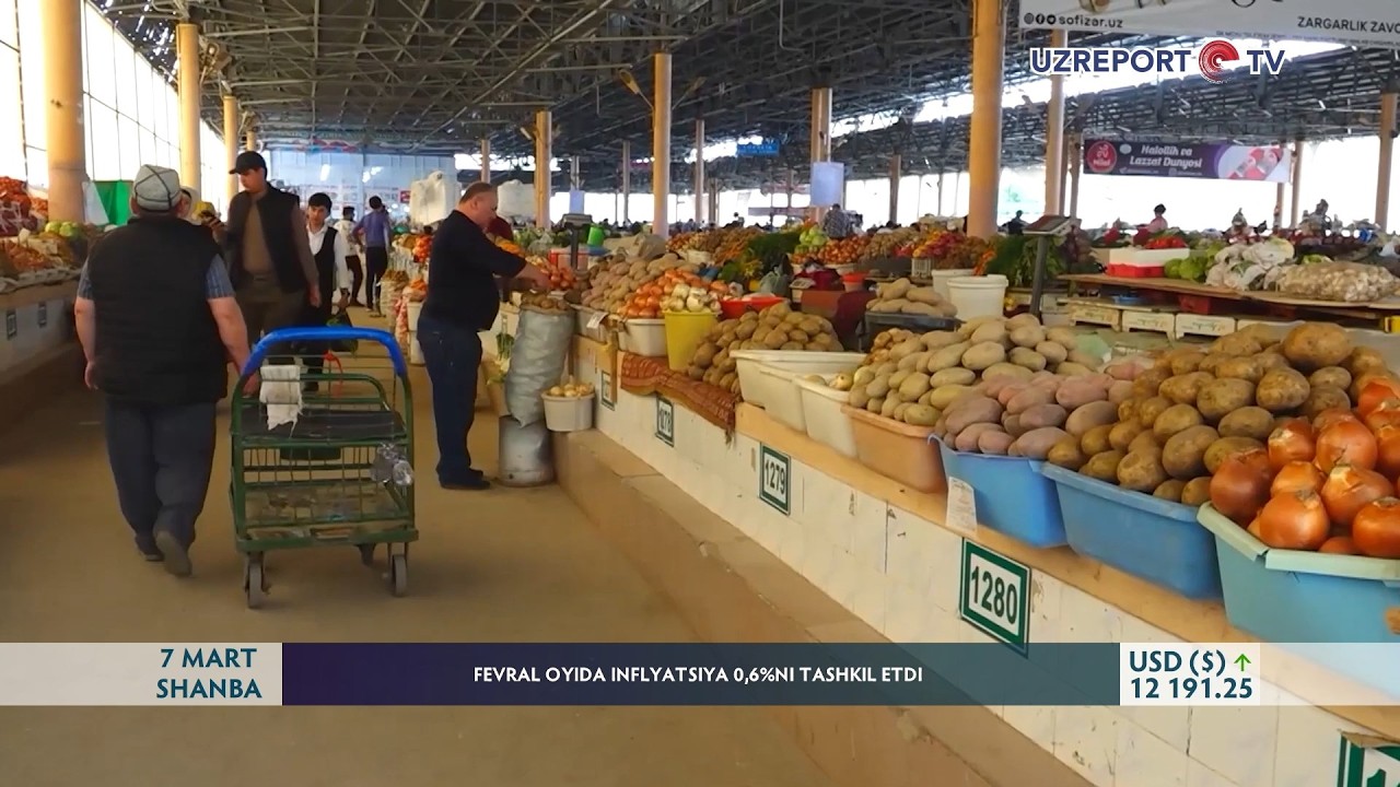 Fevral oyida inflyatsiya 0,6%ni tashkil etdi