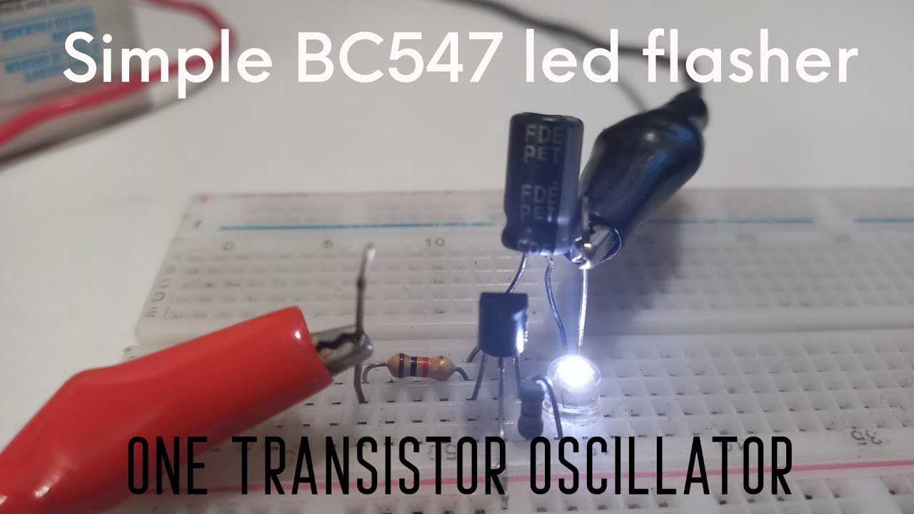 BC547 LED flasher , simple OSCILLATOR YouTube