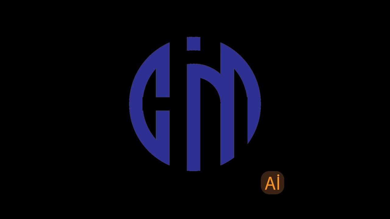 How  to creat a Monogram Letter Cm LoGo tutorial shorts in adobi illustrator cc.