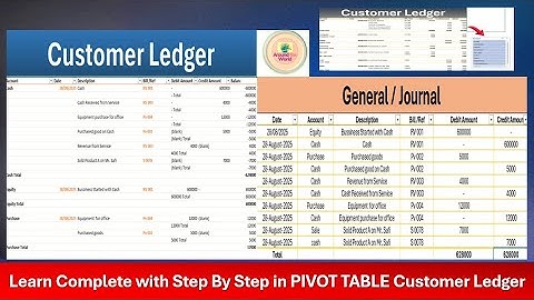 How to create Customer Ledger with Pivot Table in Excel |How to create Ledger in excel |Pivot table