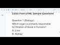 EBSU Post UTME Past Questions and Answers