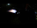 Honda hornet 600  exhaust flames night