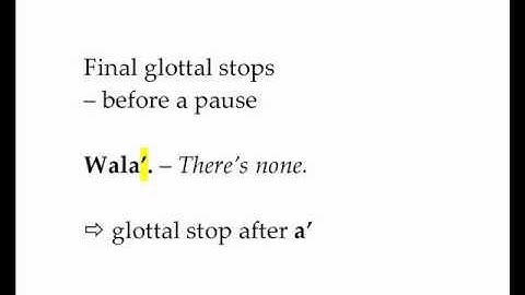 Learn Tagalog 04 | Tagalog pronunciation: Glottal stops