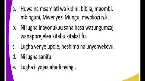 kiswahili kidato cha 3,sajili ya dini lesson 1