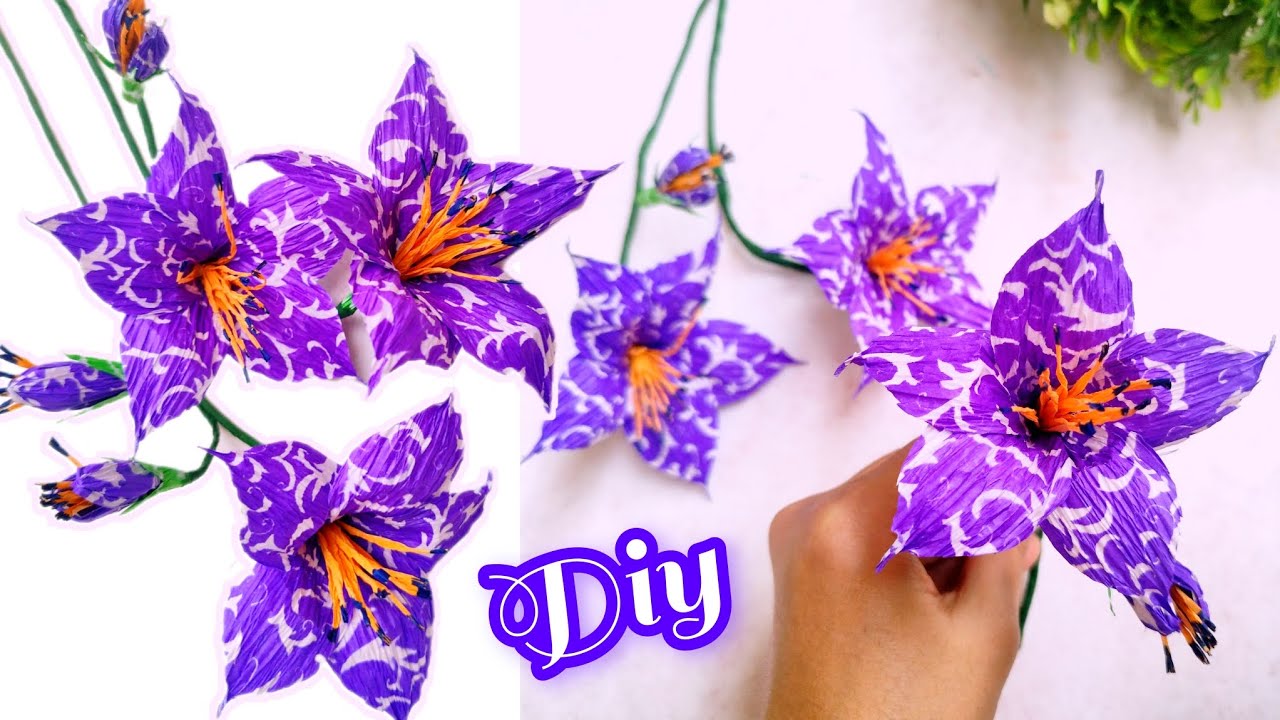 How to make crepe paper flowers/ home decoration flowers /diy ideas