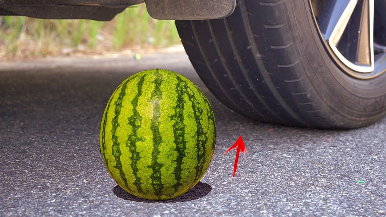 Experiment Car vs Watermelon Crushing Crunchy & Soft Things by Car