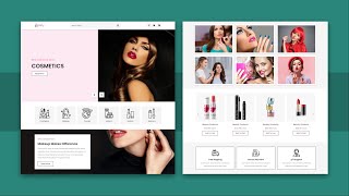 Create A Responsive Cosmetics Website Design Using HTML / CSS / SASS / JavaScript - Step By Step