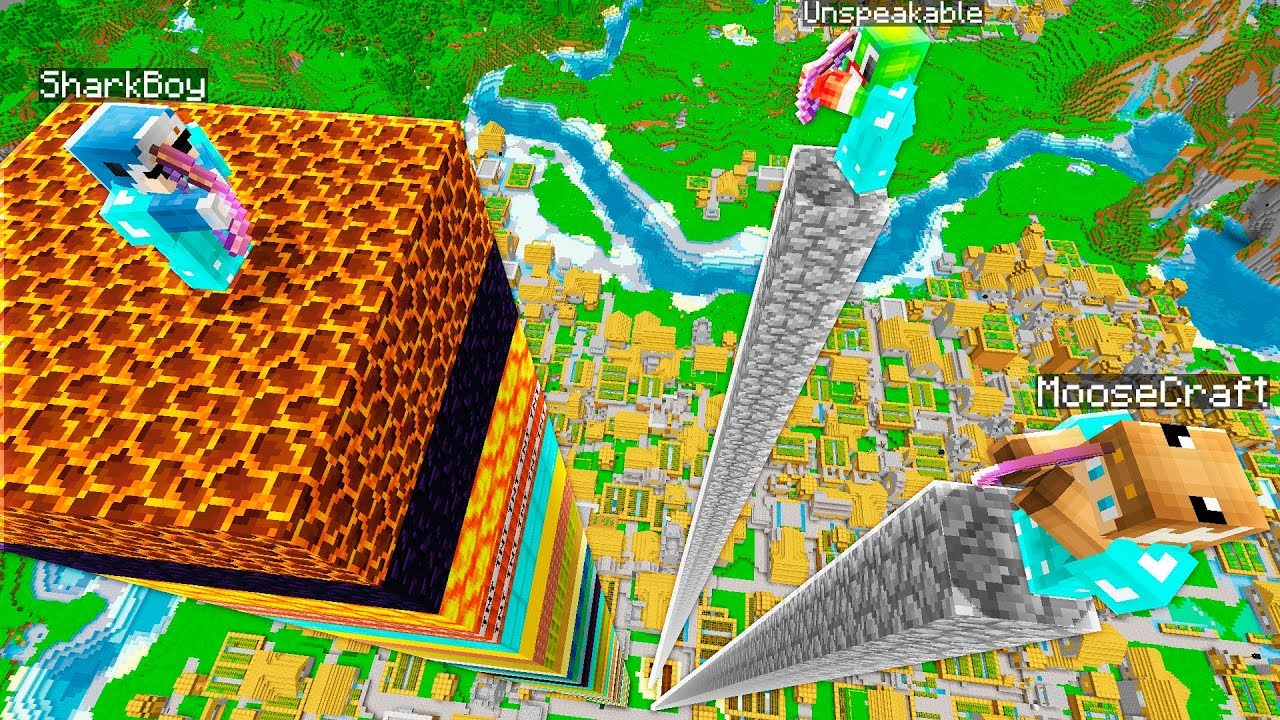 unspeakablegaming fortnite YOUTUBERS VS WORLD’S TALLEST / SAFEST HOUSE IN MINECRAFT! (With UNSPEAKABLEGAMING)