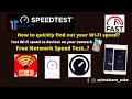 How to check wifi net speed(Pc/android)