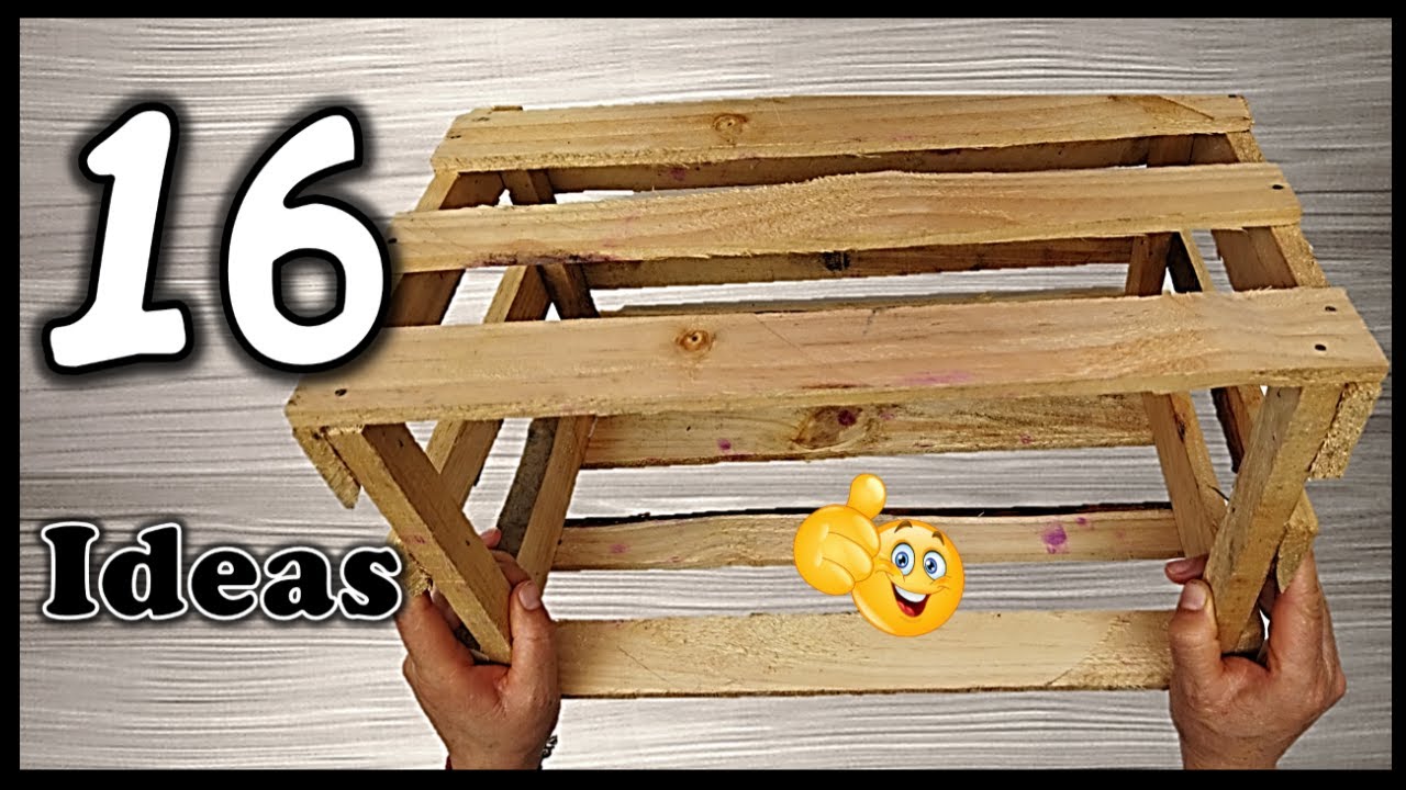 16 HERMOSOS ADORNOS PARA LA COCINA REUTILIZANDO CAJAS DE FRUTAS DE MADERA - Crafts for the kitchen