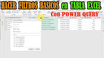 FILTRAR DATOS EN EXCEL con POWER QUERY