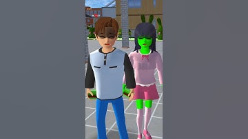 The bald guy turns Yuta and Mio into zombies😱 #sakuraschoolsimulator #shorts #sakura #shortvideo
