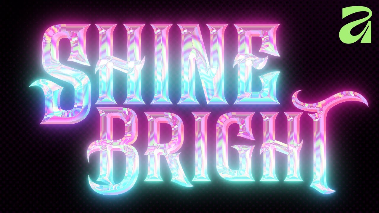 Affinity Glowing Iridescent Text | Holographic Tutorial