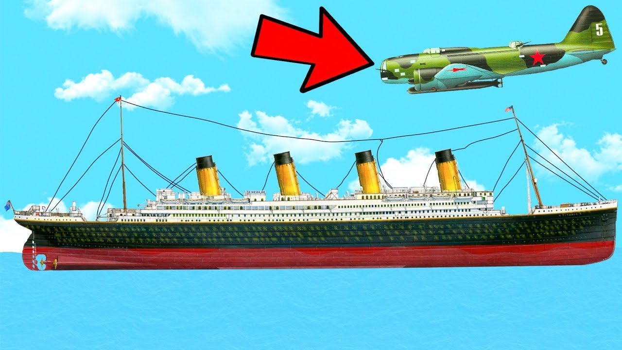 БОМБАРДИРОВЩИК ПОТОПИЛ ТОРПЕДОЙ ТИТАНИК! СИМУЛЯТОР ЗАТОПЛЕНИЯ.