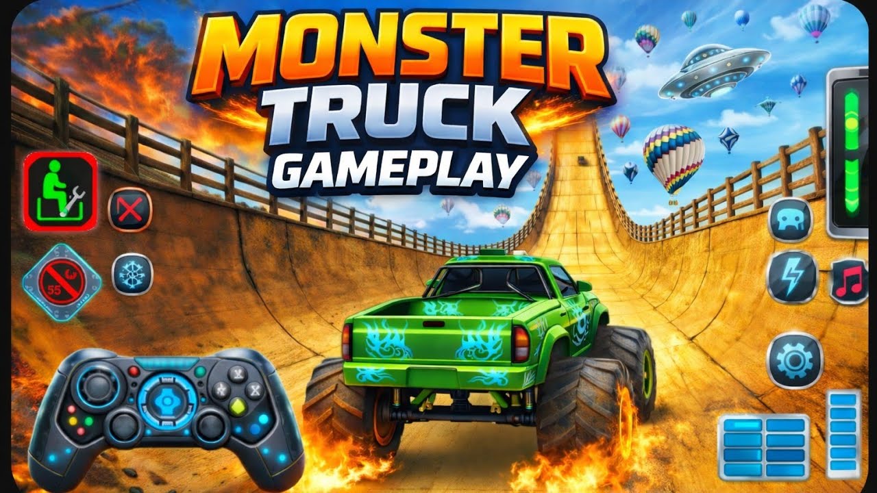 🤑 Monster Truck Mega Ramp 🚨 Extreme Racing Mega Ramp Extreme stunts 🎮 Racing Gameplay