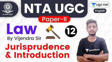 NTA UGC NET 2020 (Paper-2) | Law by Vijendra Sir | Jurisprudence & Introduction