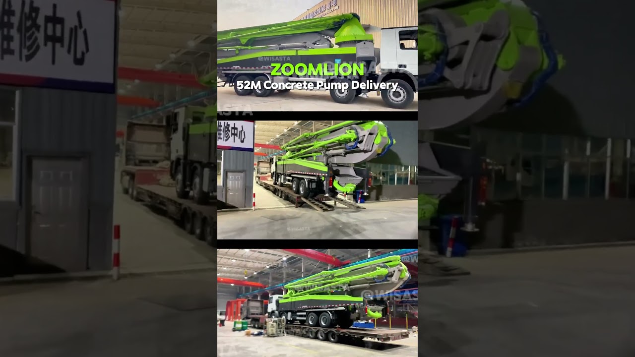 Used Zoomlion 52m Renew Concrete Pump Truck Delivery 