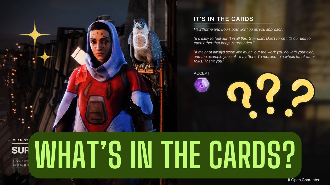 It's In The Cards weekly PINNACLE REWARDS from Suraya Hawthorne for commending Guardians [Destiny 2]