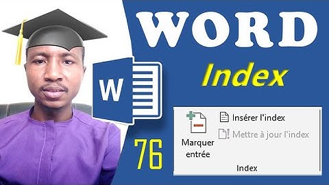WORD PARTIE 76: Comment insérer un index dans un document#marquer #microsoftword #microsoftword