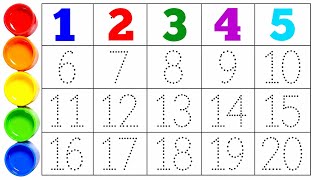 Number Tracing 1 to 20 for preschool | Early Maths practice at Home 