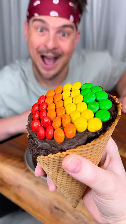 How to make the best CHOCOLATE CAKE ice cream for your friend?😎❤️🍰| CHEFKOUDY