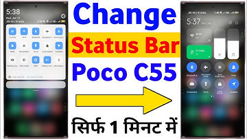 Poco c55 me control center change kaise kare | Poco c55 me notification bar ko change kaise kare