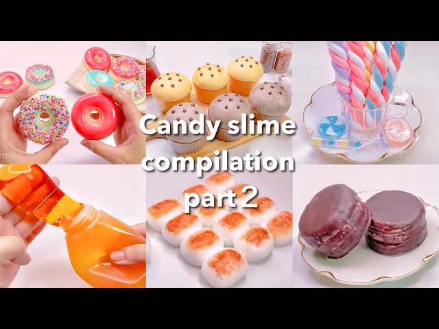 【ASMR】🍿お菓子スライムまとめpart2🍬【音フェチ】candy slime compilation part2