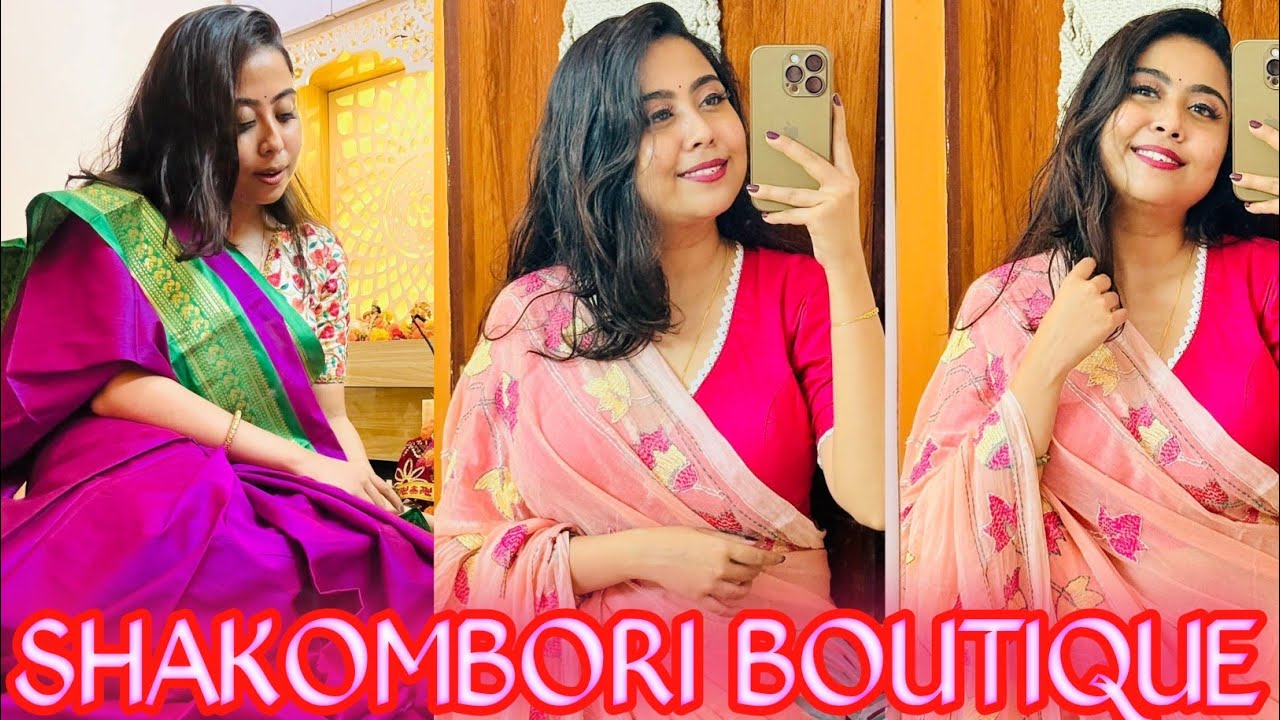 Dhaniakhali saree with blouse combo live ✨ No reply means product is not available✨ No exchange