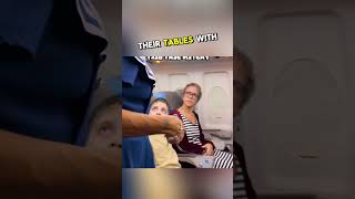 A child kept pushing the seat in front, annoying the passenger there. The mother #wholesome