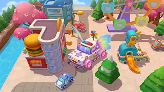 MOBIL POLISI WARNA PINK PANDA KECIL DENGAN BAN BERBENTUK JAM | BABYBUS INDONESIA
