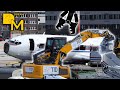 BAGGER VERSCHROTTET FLUGZEUG! CATERPILLAR ZERSCHNEIDET BOEING 707-430 LUFTHANSA DREAM MACHINES