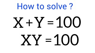 Solve For X And Y In This Nice Simultaneous Equations Maths Olympiad Mathematics