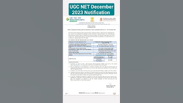 UGC NET December 2023 Notification #ugc #net #ugcnet #shorts #new #shortvideo #youtubeshorts