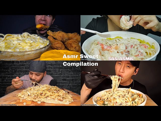ASMR CREAMY SPAGHETTI Compilation | No Talking | Only Bits | ASMR Mukbang | ASMR Food