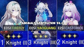Anomaly Arbitration 9 Stars | E0S1 Firefly, E0S1 Yao Guang, E2S1 Castorice | Honkai Star Rail 4.0