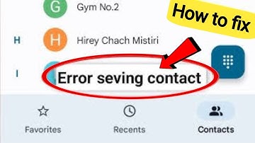 Error Saving Contact Delete ProblemI Error Saving Contact How to Delete IError Saving Contact Fix