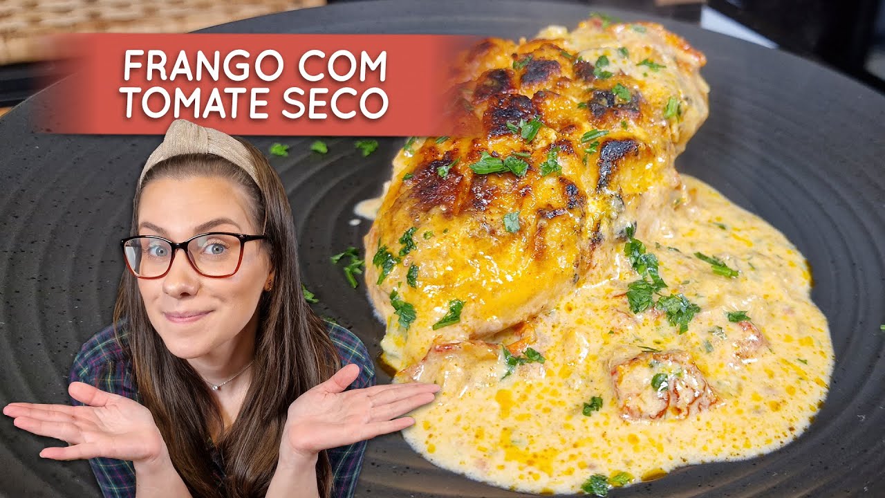 Filé de frango com molho de tomate seco
