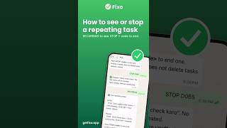 How to View or Stop a Repeating Task in Fixo | Quick Guide