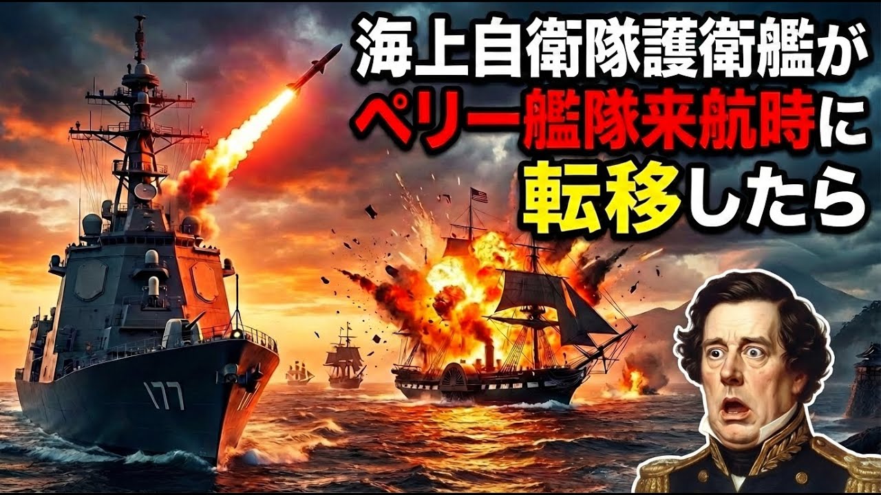 【衝撃】もしも現代の海上自衛隊護衛艦がペリー艦隊来航時に転移したら？【AIシミュレーション】