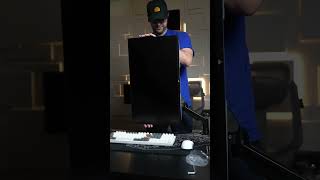 The only monitor arm brand I Use #huanuo #monitorarm #desksetup #wfh #flowlift #gamingsetup