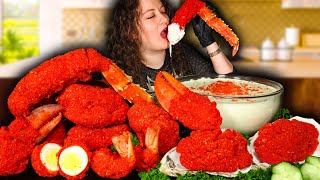 HOT CHEETOS KING CRAB SEAFOOD BOIL MUKBANG | DESHELLED | SEAFOOD BOIL MUKBANG | Seafood | Mukbang