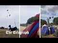 60ft ‘Tentnado’ rips through Boomtown festival as Britain endures thunderstorms