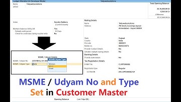 (Buy TDL Source Code Rs 125) MSME Udyam No Show in Voucher and Print and Reports in Tally Prime