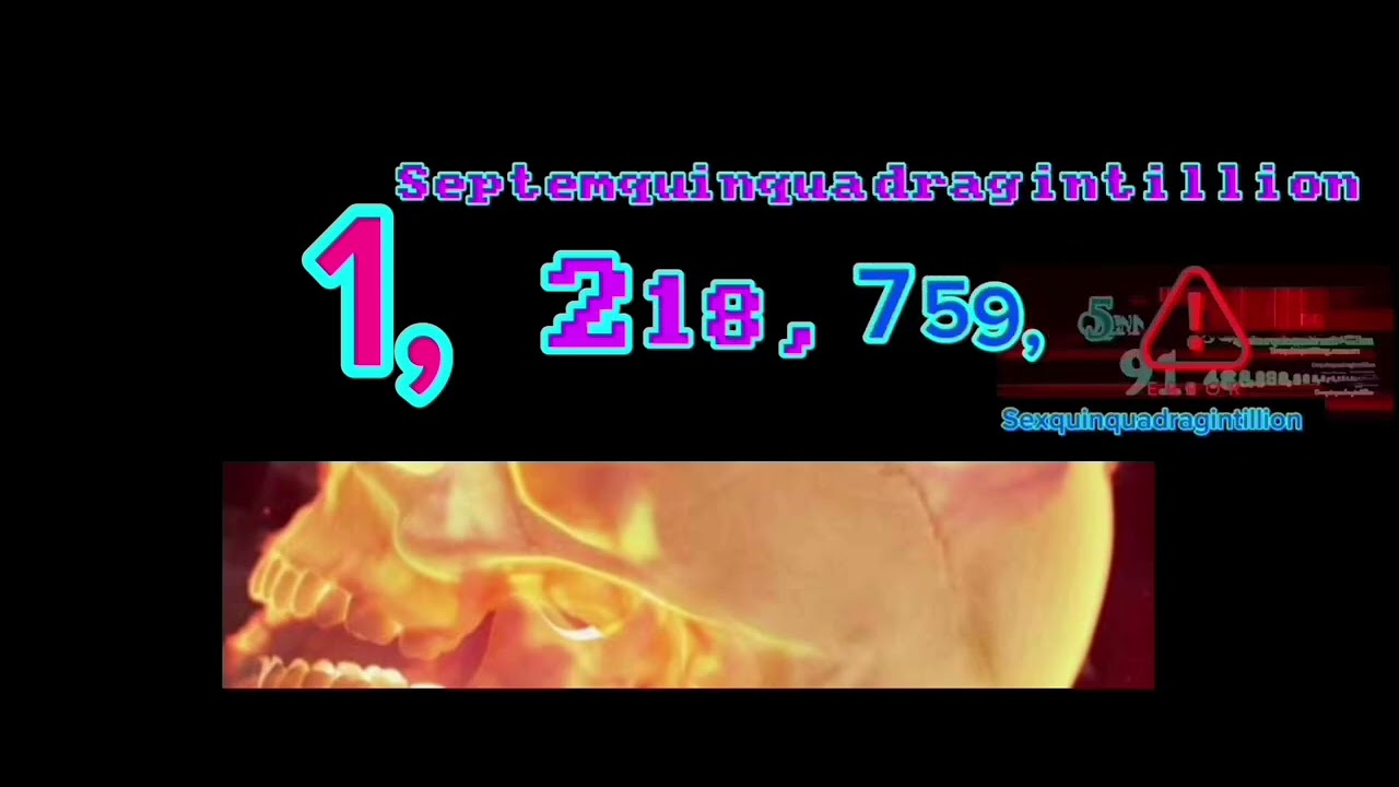 Numbers to sexagintillion for the Zyellow production