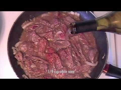 Beef Stroganoff Recipe Served Over Egg Noodles [Бефстроганов ] Super Delicious!