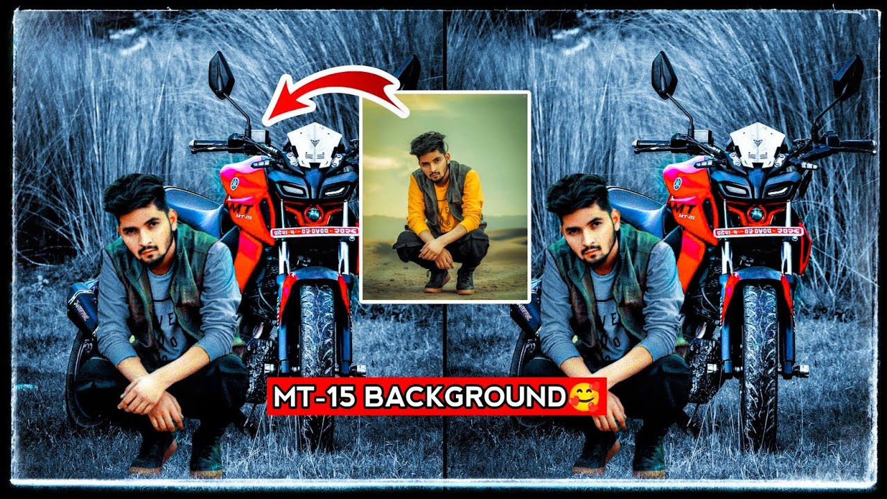 MT-15 realistic background photo editing in 2 minutes|| Sahil editing pictures