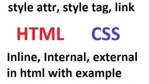 Inline, Internal and External CSS style  | Part 9