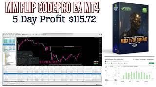 MM Flip CodePro EA MT4 – $115.72 Profit in 5 Days | Forex Robot Live Test 2025