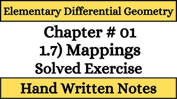 Riemannian Geometry | Elementary Differential Geometry by Barrett  | Mappings Solved Exercise