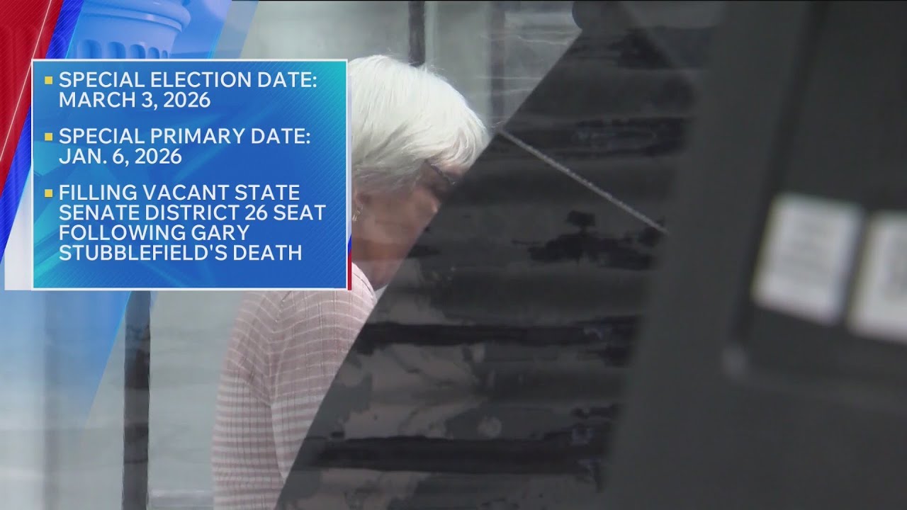 Special election set for filling vacant State Senate District 26 seat